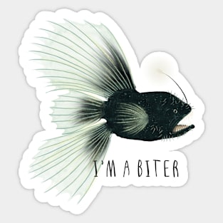 I'm a biter - black Sticker